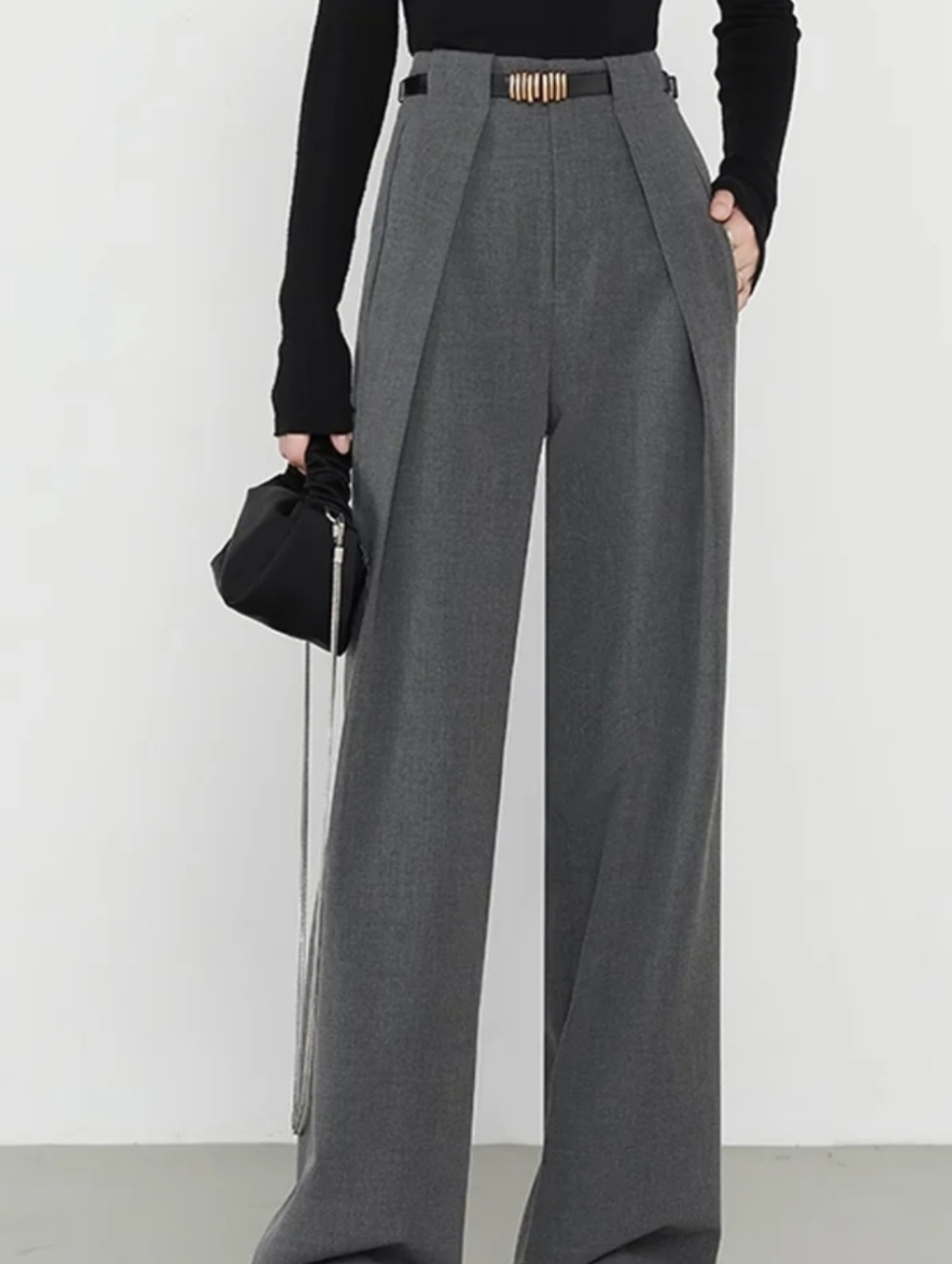 Commense Trousers Plain Pocket Straight Leg Pants S NWT